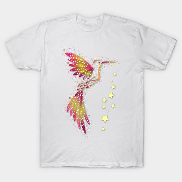 Bubble bird 2 T-Shirt by HK Chik